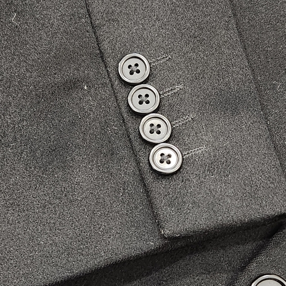 Cashmere 100% Hathaway Platinum Blazer Black Jacket MADE IN ITALY Size 38 SHORT - Picture 4 of 10